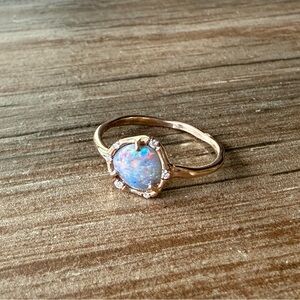 Sirciam Cosmic Light Opal Ring 14k Rose Gold Size 8 NEW